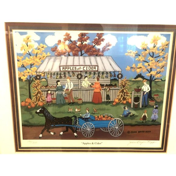 Joan Boyer Kopp Apples & Cider, Numbered and Signed Print, Certificate attached - Picture 2 of 7